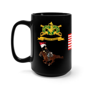 Black Mug 15oz - Army - 3rd Armored Cavalry Regiment with Cavalryman and Blood and Steel