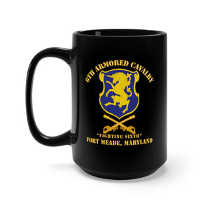 Black Mug 15oz - Army - 6th ACR w Cav Br Ft Meade Maryland
