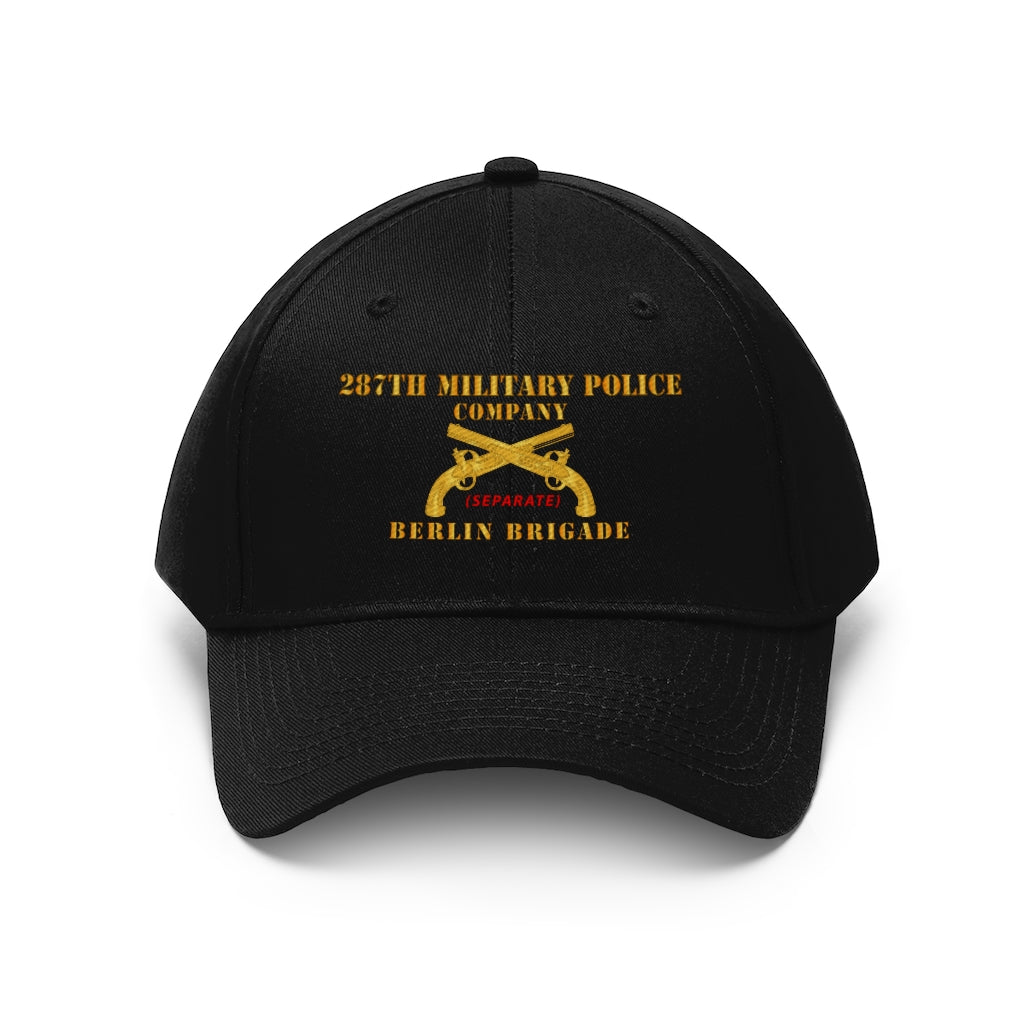 Twill Hat - Army - 287th Military Police Company - Berlin Brigade - Embroidery