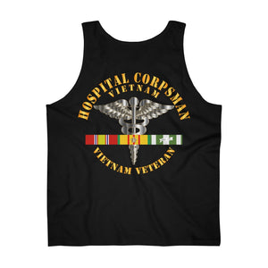 Men's Ultra Cotton Tank Top - Hospital Corpsman - Vietnam Veteran with Vietnam Service Ribbons - Back Only