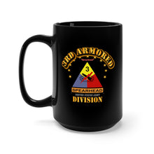 Load image into Gallery viewer, Black Mug 15oz - Army - 3rd Armored Division - Spearhead
