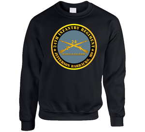 Army - 24th Infantry Regiment - Jefferson Barracks, MO - Buffalo Soldiers w Inf Branch Classic T Shirt & Crewneck Sweatshirt