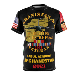 All Over Printing - Afghanistan - Operation Allies Refuge - 2021 - Veteran - Afghan Map - C17 GlobeMaster with Afghan Service Ribbons