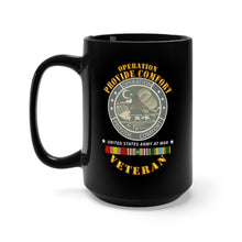 Load image into Gallery viewer, Black Mug 15oz - Army - Operation Provide Comfort w COMFORT SVC
