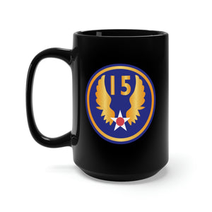 Black Mug 15oz - AAC - SSI - 15th Air Force wo Txt X 300