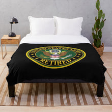 Load image into Gallery viewer, Army - US Army Retired Throw Blanket
