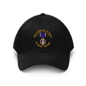 Baseball Cap - Wounded in Action - Purple Heart V1 - Film to Garment (FTG)