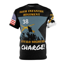 Load image into Gallery viewer, All Over Printing - Army - 38th Infantry Regiment on Guidon with Bayonet Charge - Buffalo Soldiers
