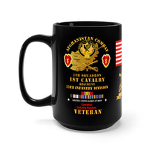 Load image into Gallery viewer, Black Mug 15oz - Army - 5th Squadron, 1st Cavalry Regiment, 25th Infantry Division, Operation Enduring Freedom, Afghanistan War
