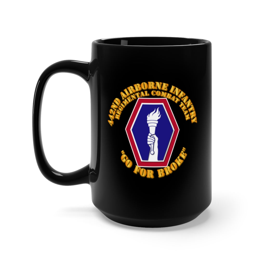 Black Mug 15oz - 442nd Airborne Infantry Regimental Combat Team