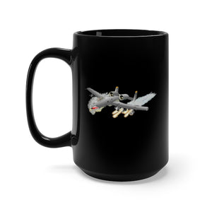 Black Mug 15oz - USAF - A10 in the Attack - AC Only X 300