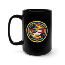 Load image into Gallery viewer, Black Mug 15oz - Navy - Navy Medicine Readiness and Training Command - Portsmouth wo Txt X 300
