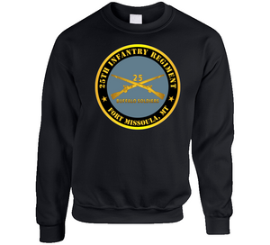 Army - 25th Infantry Regiment - Fort Missoula, MT - Buffalo Soldiers w Inf Branch V1 Classic T Shirt & Crewneck Sweatshirt