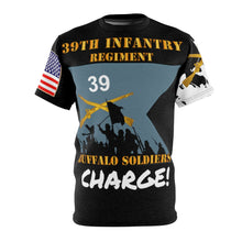 Load image into Gallery viewer, All Over Printing - Army - 39th Infantry Regiment on Guidon with Bayonet Charge - Buffalo Soldiers
