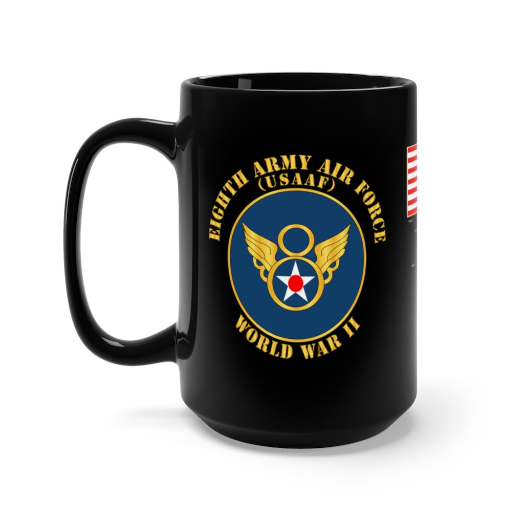 Black Mug 15oz - USAAF - 8tha Army Air Force - Bombing Run - World War II