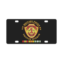 Load image into Gallery viewer, USMC - 1st MP Battalion - Vietnam Veteran Classic License Plate
