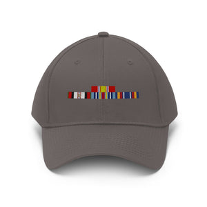 Afghanistan War Service Ribbon Bar - Unisex Twill Hat - Direct to Garment (DTG) Printed