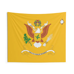 Indoor Wall Tapestries -  1st Battalion, 12th Cavalry Regiment  - Always Ready - Regimental Colors Tapestry