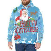 Load image into Gallery viewer, Santa Claus is coming to town New Men&#39;s All-Over Print Hoodie (Model H55)
