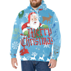 Santa Claus is coming to town New Men's All-Over Print Hoodie (Model H55)