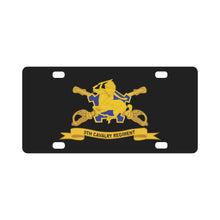 Load image into Gallery viewer, Army - 9th Cavalry Regiment w Br - Ribbon Classic License Plate
