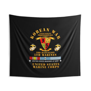 Indoor Wall Tapestries - USMC - Korean War - 3rd Bn, 5th Marines w KOREA SVC