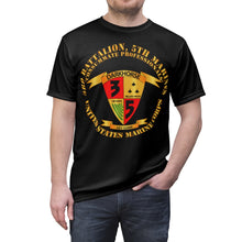 Load image into Gallery viewer, Unisex AOP Cut &amp; Sew Tee - USMC - 3rd Battalion, 5th Marines - Dark Horse
