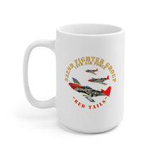 Load image into Gallery viewer, Ceramic Mug 15oz - Army - AAC - 332nd Fighter Group - 12th AF - Red Tails
