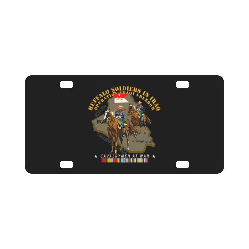 Army - Buffalo Soldiers in Iraq - OIF - Cavalrymen at War w IRAQ SVC - NO VET Classic License Plate