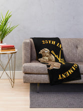 Load image into Gallery viewer, Army - 25th Infantry Regiment - Buffalo Soldiers w 25th Inf Branch Insignia Throw Blanket
