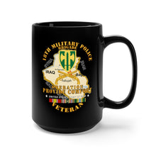 Load image into Gallery viewer, Black Mug 15oz - Army - Operation Provide Comfort - 18th MP Brigade w COMFORT SVC
