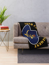 Load image into Gallery viewer, Army - 10th Cavalry Regiment w Cav Hat - Buffalo Soldiers Throw Blanket
