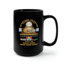 Load image into Gallery viewer, Black Mug 15oz - 4th Battalion, 7th Infantry - 3rd ID - Battle Medina Ridge w M1 - M2 - Desert Storm Veteran X 300
