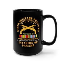 Load image into Gallery viewer, Black Mug 15oz - Just Cause - 549th Military Police Co - Ft Davis, CZ w Svc Ribbons
