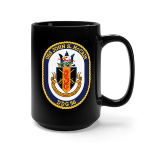 Black Mug 15oz - Navy - USS John S. McCain (DDG-56) wo Txt