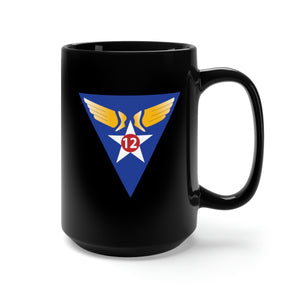 Black Mug 15oz - SSI - AAC - 12th Air Force wo Txt X 300