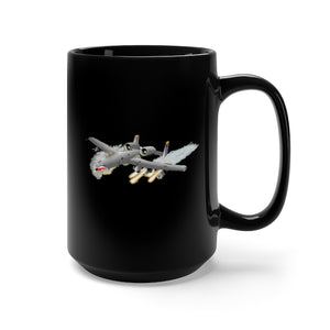 Black Mug 15oz - USAF - A10 in the Attack - AC Only X 300