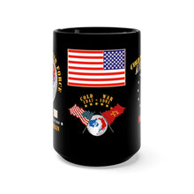 Load image into Gallery viewer, Black Mug 15oz - USAF - United States Air Force - Cold War Veteran with Cold War Service Ribbons
