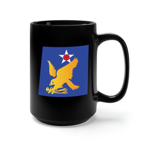 Black Mug 15oz - SSI - AAF - 2nd Air Force wo Txt X 300