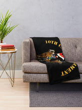 Load image into Gallery viewer, Army - 10th Cavalry Regiment w Cavalrymen - Buffalo Soldiers Throw Blanket
