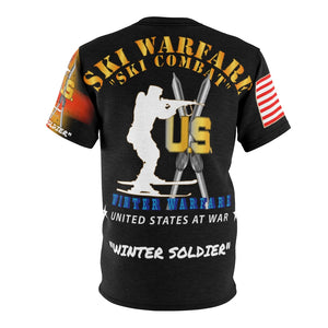 All Over Printing - Amy, Navy, Marines, Air Force, National Guard, USCG, Ski Warfare - Ski Combat - Winter Warfare - Winter Soldier