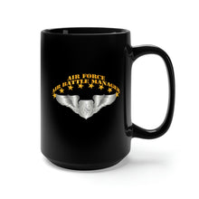 Load image into Gallery viewer, Black Mug 15oz - USAF - Air Battle Manager - Basic Wings
