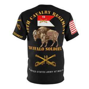 All Over Printing - Army - 10th Cavalry Regiment with Cavalrymen and Guidon, Buffalo Soldiers