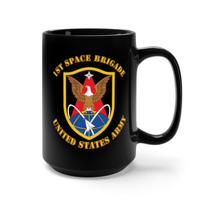 Black Mug 15oz - Army - 1st Space Brigade - SSI