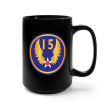 Load image into Gallery viewer, Black Mug 15oz - AAC - SSI - 15th Air Force wo Txt X 300
