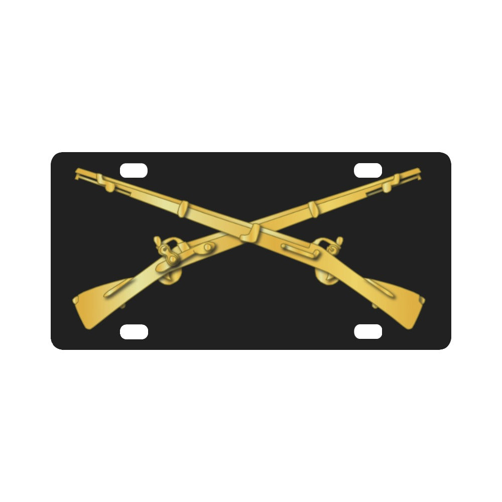 Army - Infantry Branch - Crossed Rifles Classic License Plate