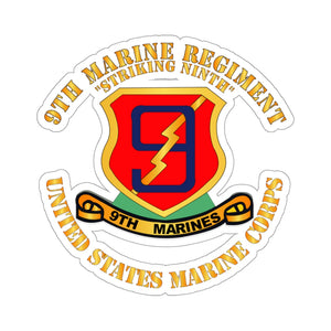 Kiss-Cut Stickers - USMC - 9th Marine Regiment - Striking Ninth