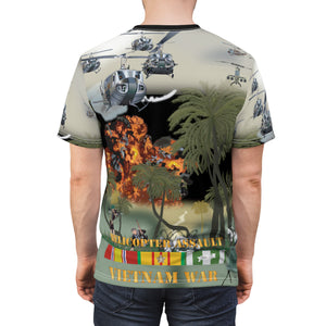 Unisex Cut & Sew Tee (AOP) - Helicopter Assault Against Viet Cong  - Vietnam War