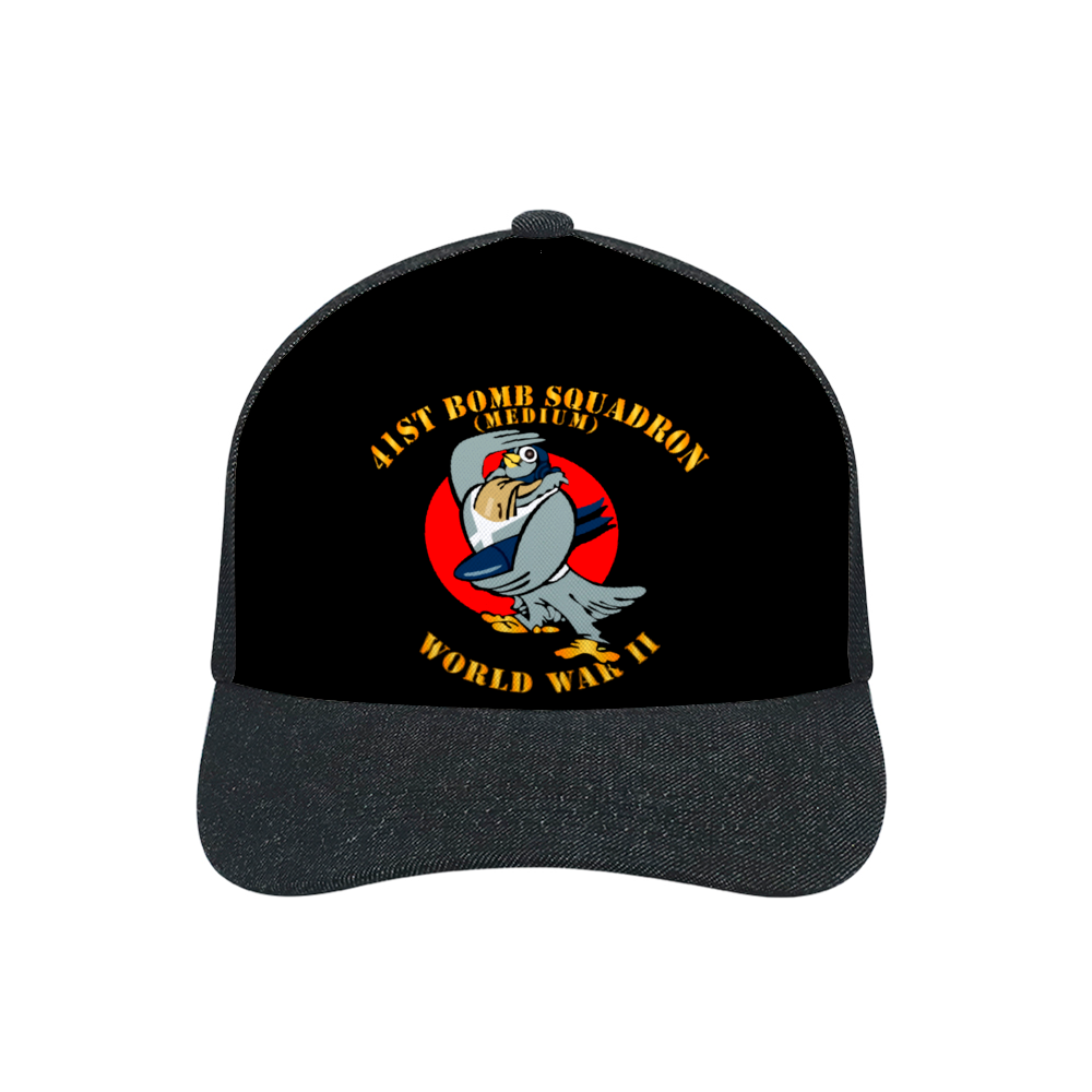 Adult Denim Black Baseball Hat - AAC - 41st Bombardment Squadron - WWII