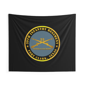 Indoor Wall Tapestries - Army - 39th Infantry Regiment - Buffalo Soldiers - Fort Clark, TX w Inf Branch